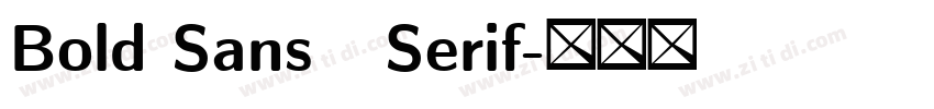 Bold Sans   Serif字体转换